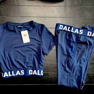 NWT Dallas matching top and leggings